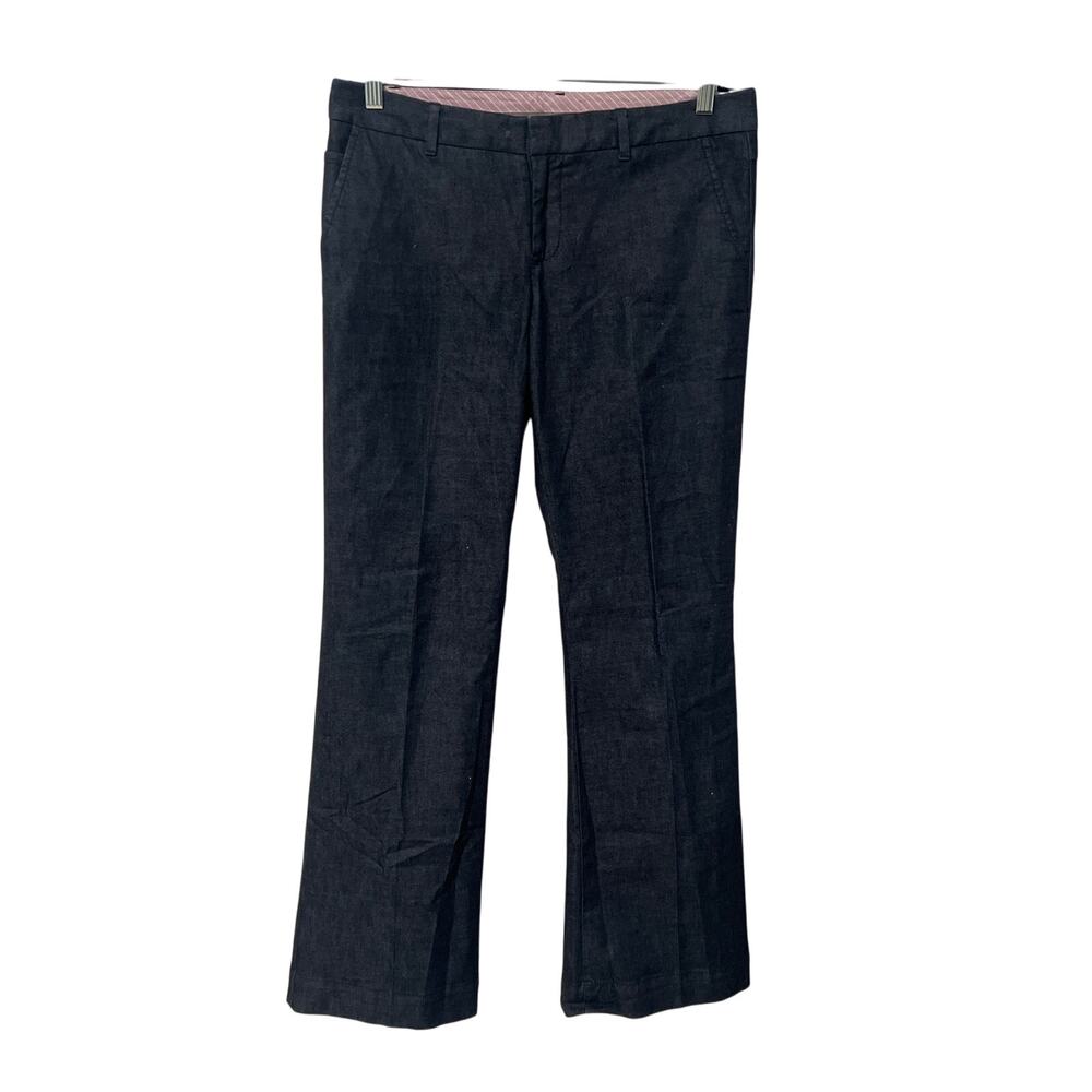Dark Denim Trousers Gap Hip Slung Fit Dress Pants, Size 6, KB359